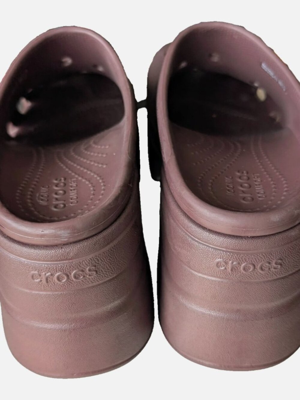 Crocs Siren Clog High Heel Platform Sandal Mocha Brown Women’s 10 - Picture 4 of 8